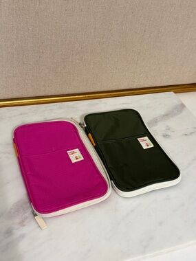 Better Together Pink and Olive Travel Organizer Pouches